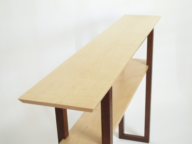 A thin console table for a hall table, narrow entryway table, sofa table or vanity- handmade and solid wood